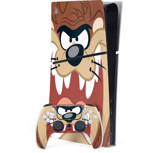 Looney Tunes Tasmanian Devil Up Close PlayStation PS5 Skins